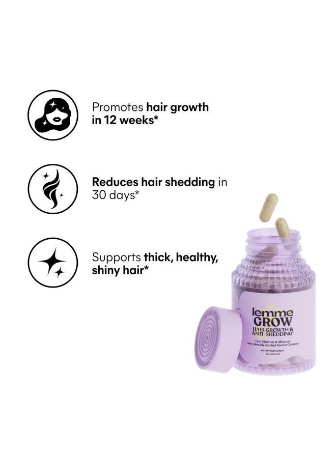 Lemme, Grow, Hair Growth & Anti-Shedding, 60 Capsules - Image 3